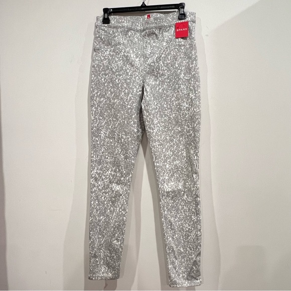SPANX Ankle Jean-ish Leggings Speckled Grey Skinny Slimming - Picture 3 of 10